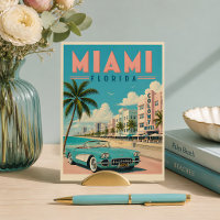 Retro Miami Florida Travel Poster