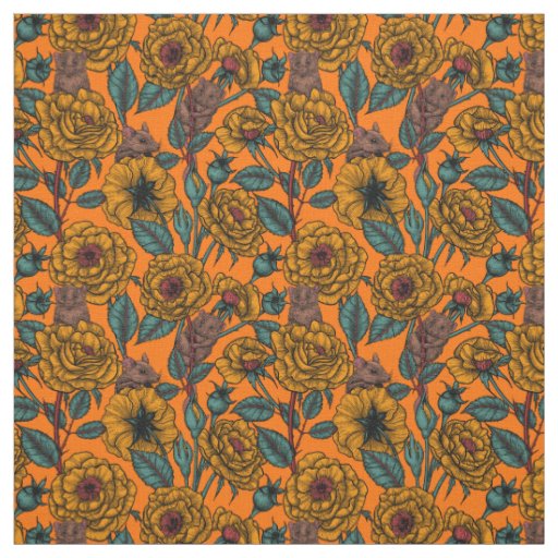 Retro mice party fabric