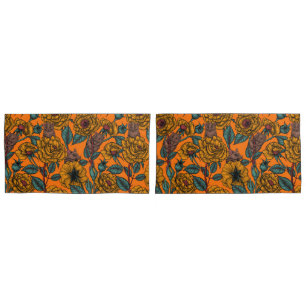 Retro mice party pillow case