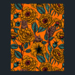 Retro mice party poster<br><div class="desc">Vector seamless pattern made of hand-drawn mice and roses.</div>