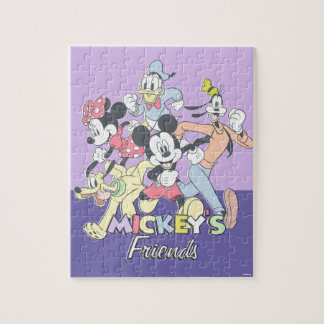 Retro Mickey & Friends Group Jigsaw Puzzle