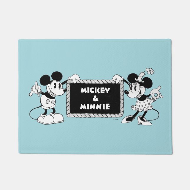 Retro Mickey & Minnie Doormat (Front)