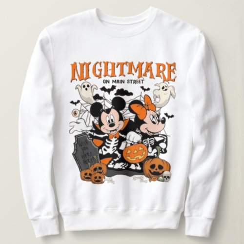 Retro Mickey Minnie Halloween Sweatshirt Sweatshirt