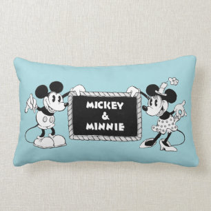Retro Mickey & Minnie Lumbar Pillow
