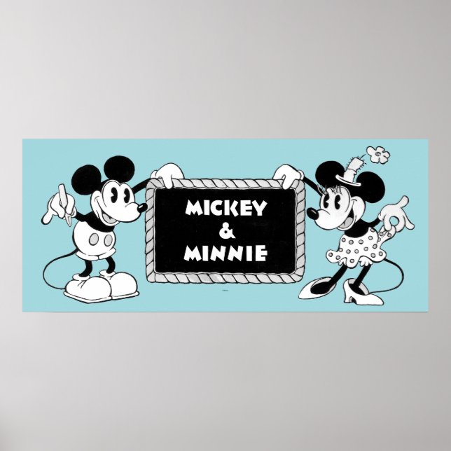 Retro Mickey & Minnie Poster (Front)