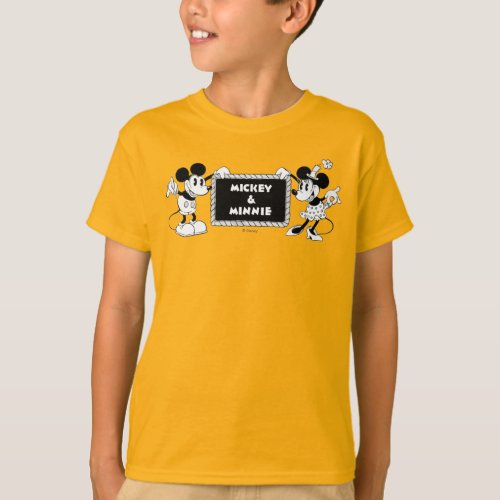 Retro Mickey  Minnie T_Shirt