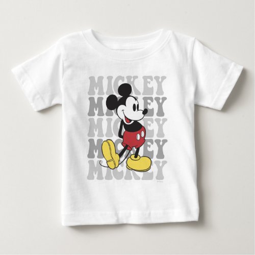 Retro Mickey Mouse Baby T_Shirt