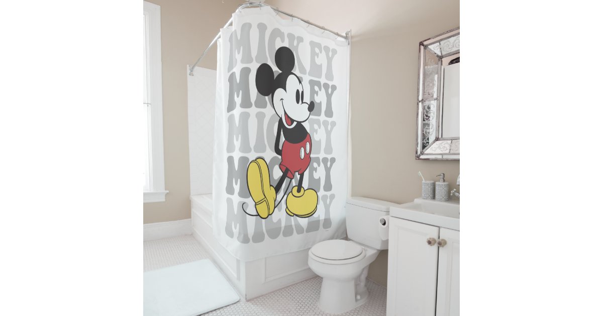 Retro Mickey Mouse Shower Curtain Zazzle