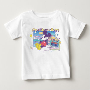 Retro Mickey Positive Vibes Only Baby T-Shirt