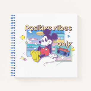 Retro Mickey Positive Vibes Only Notebook