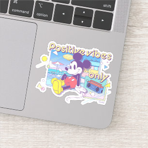 Retro Mickey Positive Vibes Only Sticker