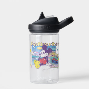 Retro Mickey Positive Vibes Only Water Bottle