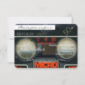Retro Micro Audiotape 50th Birthday Invitation (Back)