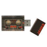Retro Micro Cassette Audiotape Personalized Wood Usb Flash Drive at Zazzle