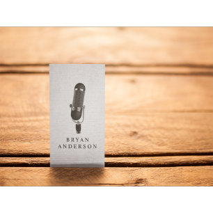 Retro Microphone Business Card