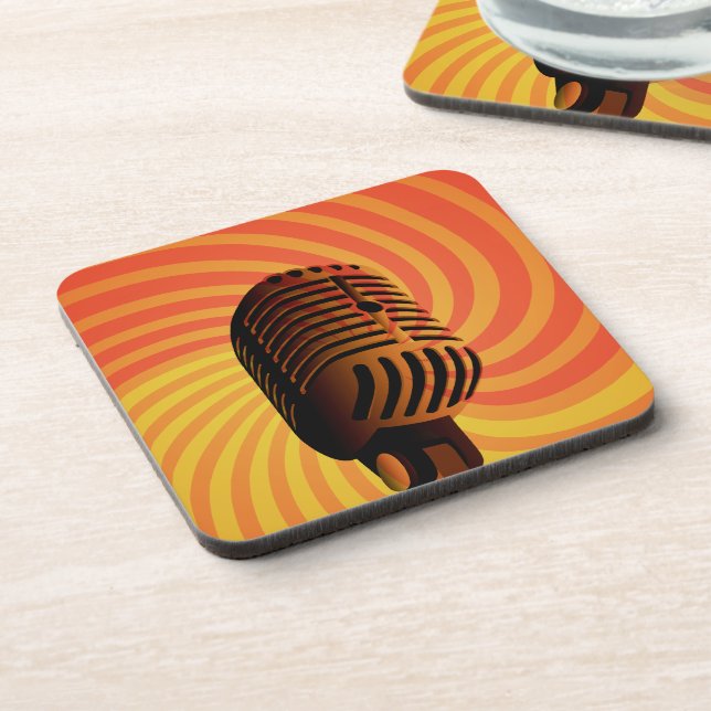 Retro Microphone custom coasters (Left Side)