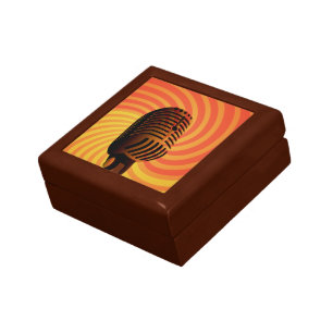 Retro Microphone custom gift / jewelry box