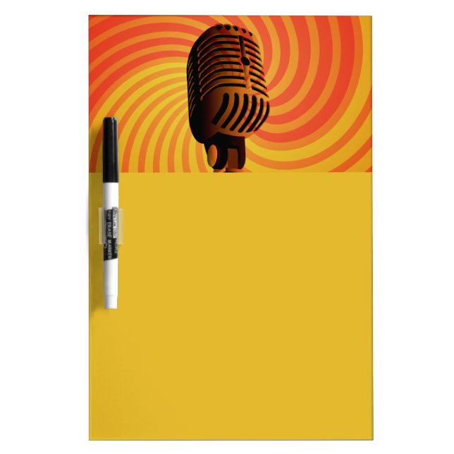 Retro Microphone custom message board (Front)