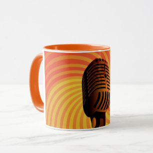 Retro Microphone custom mug - choose style