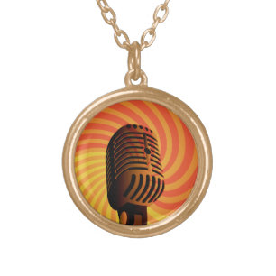 Retro Microphone custom necklace