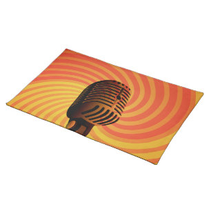Retro Microphone custom placemat