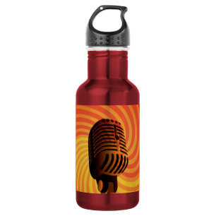 Retro Microphone custom Stainless Steel Water Bottle