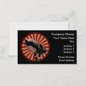 Retro Microphone Graphic in Red Business Card (Front/Back)