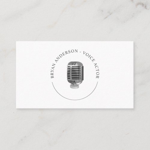 Retro Microphone Logo Business Card