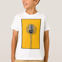 Retro Microphone on Bold Yellow