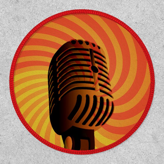 Retro Microphone Patch (Front)