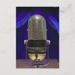Retro Microphone & Stage Curtains Invitation