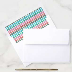 Retro Mid Century Atomic Snowflake Christmas Envelope Liner