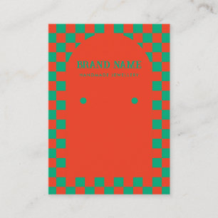 Retro Mid Century Christmas Earrings Display Card