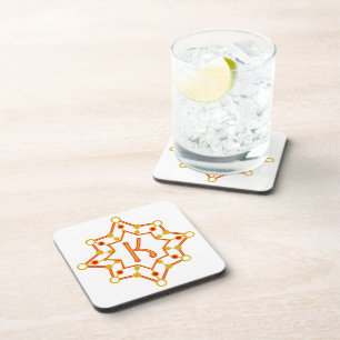 Retro Mid-Century Design Personalized Beverage Coaster