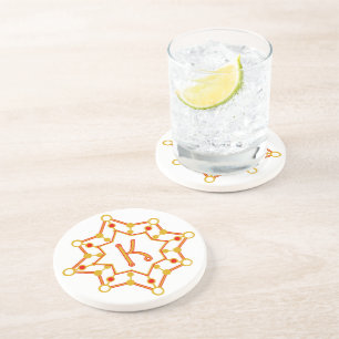 Retro Mid-Century Design Personalized Coaster