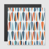 Retro mid-century, drop shapes pattern. (Front/Back)