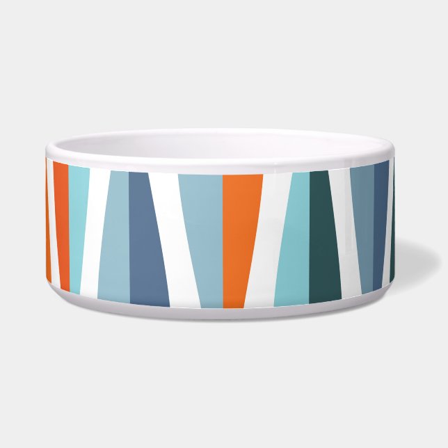 Retro mid-century, drop shapes pattern. bowl (Front)