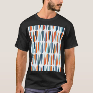 Retro mid-century, drop shapes pattern. T-Shirt