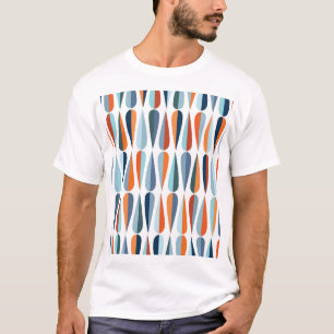 Retro mid-century, drop shapes pattern. T-Shirt
