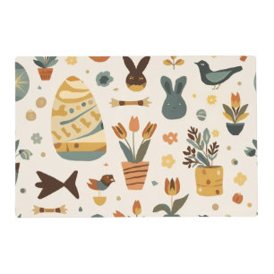 Retro Mid‑Century Easter Pet Placemat