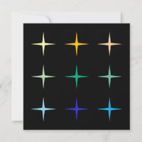 Retro Mid Century Geometric Stars Art Design