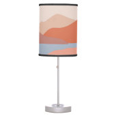 Retro Mid Century Landscape art Table Lamp (Front)