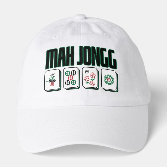Retro Mid Century Mah Jongg Graphic Hat (Front)