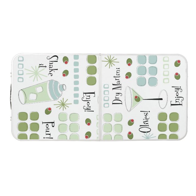 Retro Mid-Century Martini Design Beer Pong Table (Top)