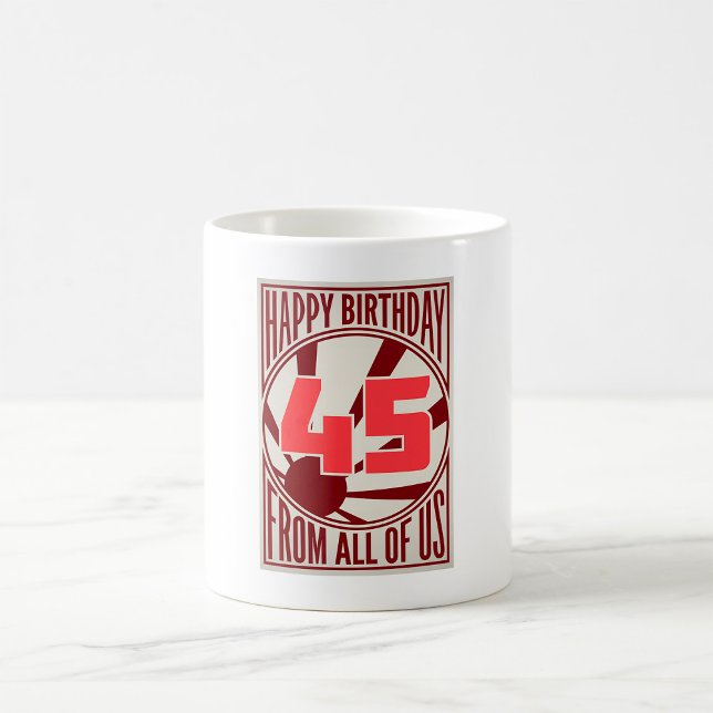 Retro Mid-Century Modern 45th Birthday Coffee Mug (Creator Uploaded)