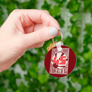 Retro Mid-Century Modern 45th Birthday Keychain