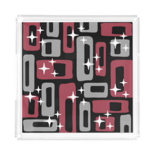 Retro Mid Century Modern Abstract Acrylic Tray