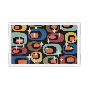 Retro Mid Century Modern Abstract Acrylic Tray