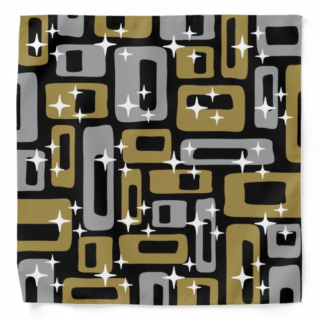 Retro Mid Century Modern Abstract Bandana (Front)