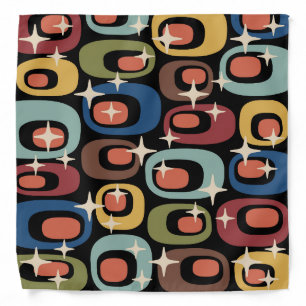 Retro Mid Century Modern Abstract Bandana